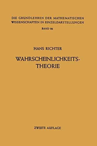 Wahrscheinlichkeitstheorie (Grundlehren der mathematischen Wissenschaften) (German Edition) (Grundlehren der mathematischen Wissenschaften, 86, Band 86)