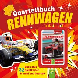 Quartettbuch Rennwagen - Buch plus Quartettspiel