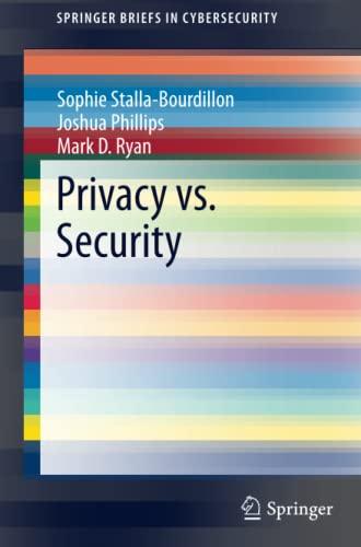 Privacy vs. Security (SpringerBriefs in Cybersecurity)