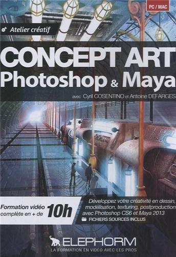 Concept Art Photoshop et Maya - Atelier créatif. Formation vidéo complète en + de 10h. Développez votre créativité en dessin, modélisation, texturing, postproduction avec Photoshop CS6 et Maya 2013.