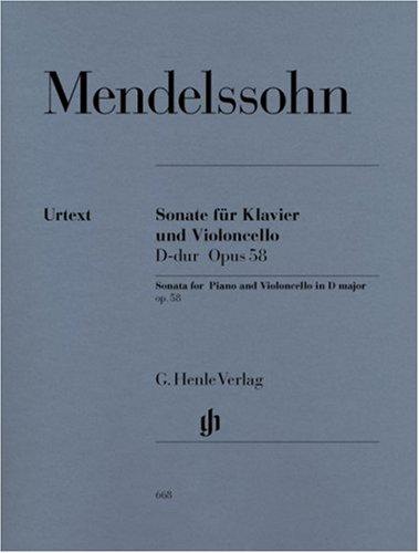 Sonate D-dur op. 58 für Violoncello und Klavier