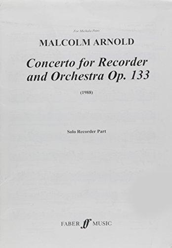 Recorder Concerto -- Op. 133: Part (Faber Edition)