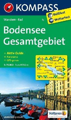 Bodensee Gesamtgebiet: Wanderkarte mit Aktiv Guide, Radwegen und Panorama. GPS-genau. 1:75000