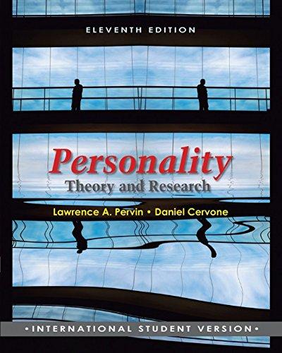 Personality: Theory and Research, International Student Edition