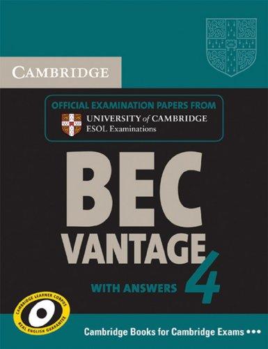 Cambridge BEC. Student's Book with answers.Vantage 4