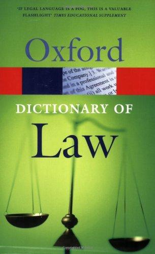 Oxford Dictionary of Law