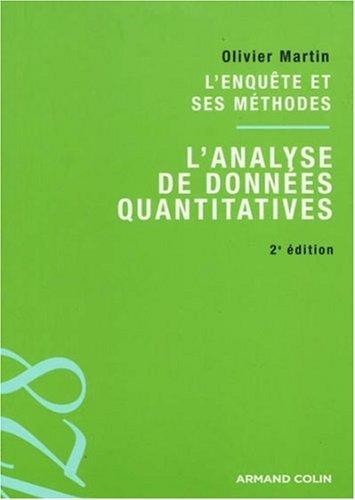 L'analyse de données quantitatives