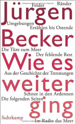 Wie es weiterging: Ein Durchgang - Prosa aus fünf Jahrzehnten