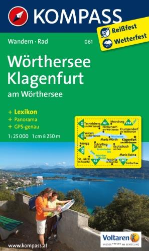 Wörthersee - Klagenfurt am Wörthersee: Wanderkarte mit Kurzführer, Radrouten und Panorama. GPS-genau. 1:25000