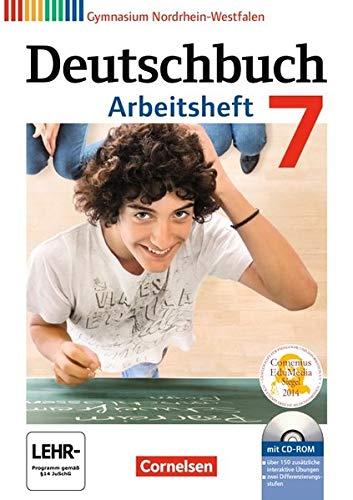 Deutschbuch Gymnasium - Nordrhein-Westfalen: 7. Schuljahr - Arbeitsheft mit Lösungen und Übungs-CD-ROM