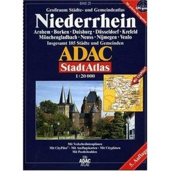 ADAC StadtAtlas Niederrhein mit Arnhem, Borken, Duisburg, Düsseldorf, Krefeld, M: önchengladbach, Neuss, Nijmegen, Venlo 1:20 000: Arnhem, Borken, ... 105 Städte und Gemeinden. 1:20000. GPS-genau