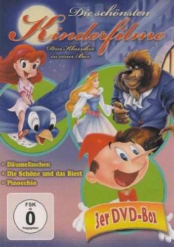 Die schönsten Kinderfilme : Däumelinchen - Die Schöne und das Biest - Pinocchio - 3 DVD Box