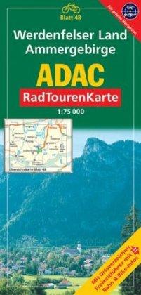 ADAC RadTourenKarte 48. Werdenfelser Land, Ammergebirge, Pfaffenwinkel, Ammersee, Starnberger See. 1 : 75 000: Mit Ortsverzeichnis. Freizeitführer mit Bahn & Bike-Infos