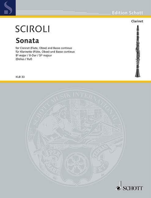 Sonata B-Dur: Klarinette (Flöte, Oboe) und Basso continuo. (Klarinetten-Bibliothek)