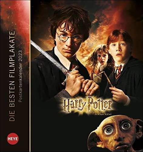 Harry Potter Filmplakate Postkartenkalender 2023 - Kalender mit perforierten Postkarten - zum Aufstellen und Aufhängen - mit Monatskalendarium - 16 x 17 cm