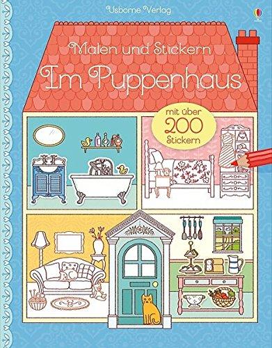 Malen und Stickern: Im Puppenhaus