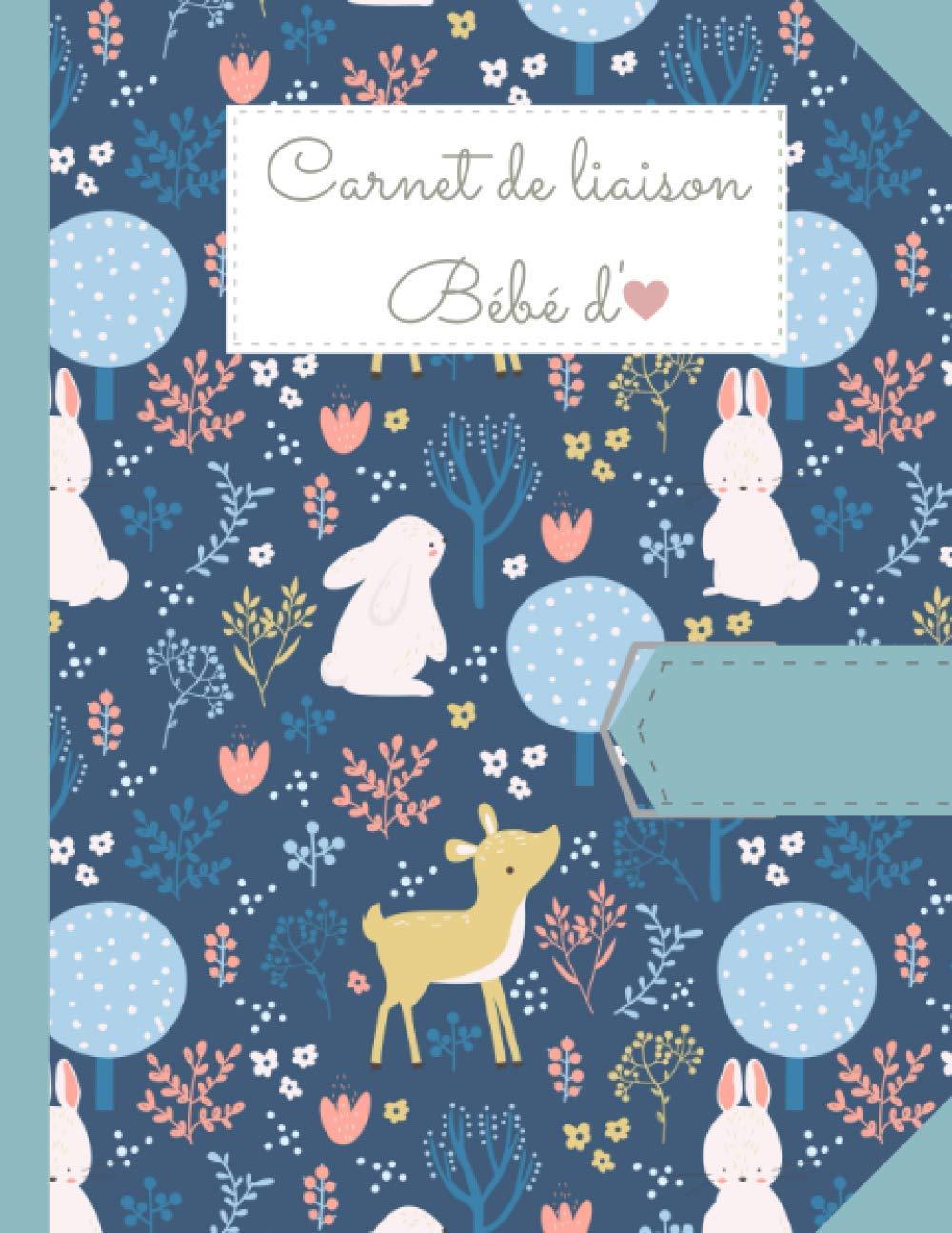 Cahier de liaison Bébé d'Amour: Cahier de correspondance parents /MAM, crèche : Format petit cahier standard. Cahier de vie inclus fiches de liaison et habitudes de vie