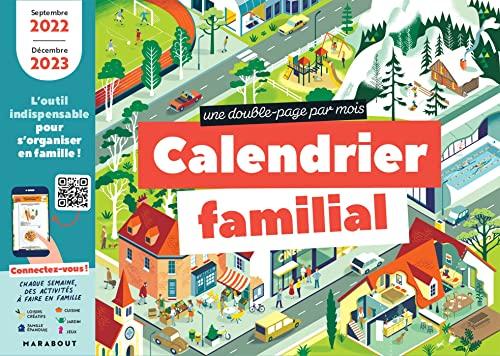 Calendrier familial : une double-page par mois : septembre 2022-décembre 2023