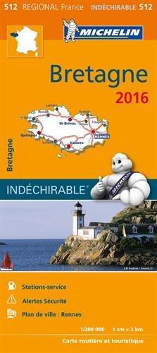 BRETAGNE 17512 CARTE MICHELIN KAART 2016