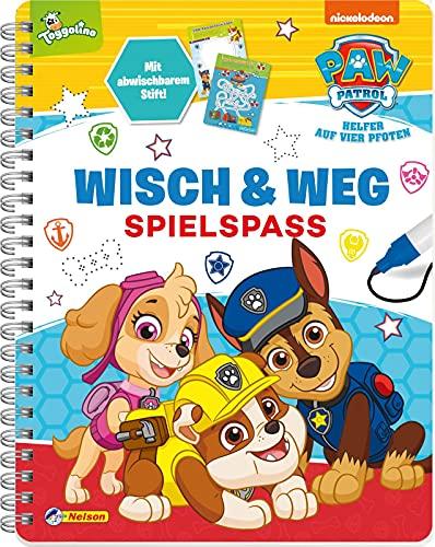 PAW Patrol: Wisch & Weg - Spielspaß: Buch zum spielerischen Lernen mit abwischbaren Seiten und Stift (ab 4 Jahren)