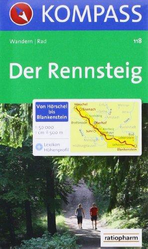 Der Rennsteig 1 : 50 000: Hörschel - Blankenstein. Wander- und Bikekarte