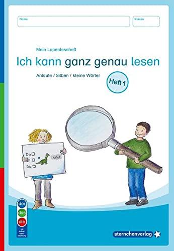 Ich kann ganz genau lesen - Heft 1 - Ausgabe mit Artikelkennzeichnung: Mein Lupenleseheft - Anlaute / Silben / kurze Wörter