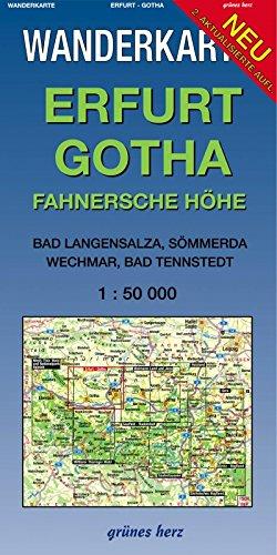 Wanderkarte Erfurt, Gotha: Mit Bad Langensalza, Gebesee, Waltershausen, Neudietendorf. Maßstab 1:50.000. (Wanderkarten 1:50.000)