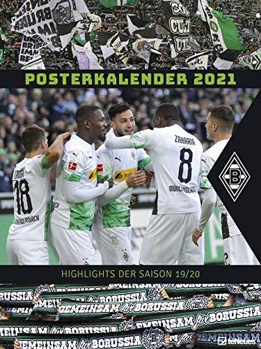 Borussia Mönchengladbach 2021 - Wandkalender XL - Fußballkalender - Fankalender - 48x64