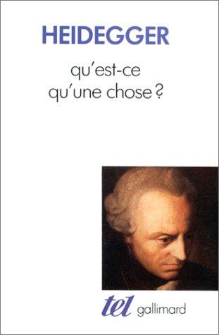 Qu'est-ce qu'une chose ?