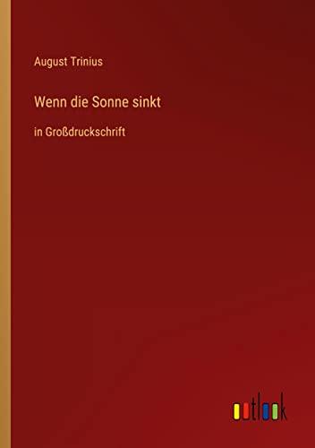 Wenn die Sonne sinkt: in Großdruckschrift