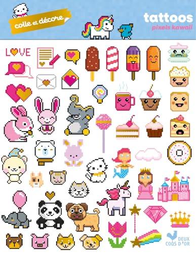 Colle et décore : Tattoos pixels kawaii