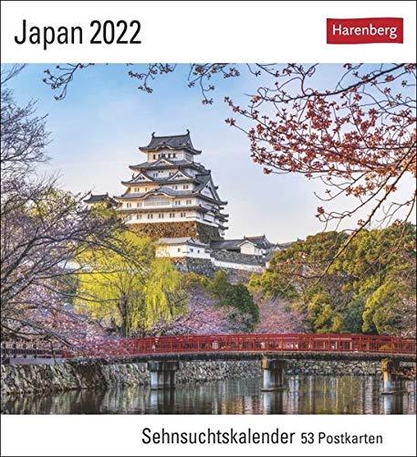 Japan Sehnsuchtskalender 2022 - Reisekalender - Postkartenkalender mit Wochenkalendarium - 53 perforierte Postkarten - zum Aufstellen oder Aufhängen - 16 x 17,5 cm: Sehnsuchtskalender, 53 Postkarten