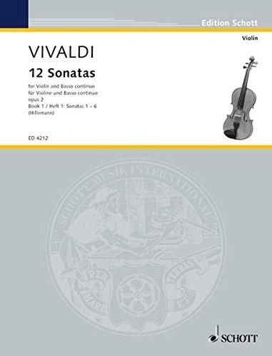 12 Sonatas: Heft 1. op. 2. Violine und Basso continuo; Violoncello ad libitum. (Edition Schott)