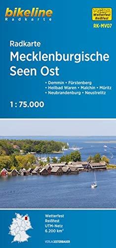 Radkarte Mecklenburgische Seen Ost (RK-MV07): Demmin – Malchin – Müritz – Neubrandenburg – Neustrelitz – Teterow – Waren (Müritz) , 1:75.000, ... GPS-tauglich mit UTM-Netz (Bikeline Radkarte)