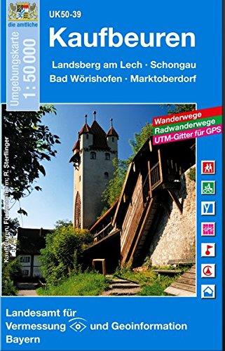 Kaufbeuren 1 : 50 000: Landsberg / Schongau (UK 50-39) (UK50 Umgebungskarte 1:50000 Bayern Topographische Karte Freizeitkarte Wanderkarte)