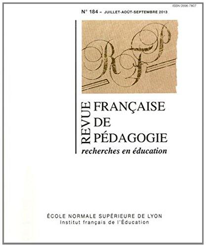 Revue française de pédagogie, n° 184