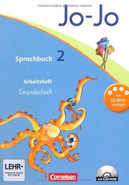 Jo-Jo Sprachbuch - Aktuelle allgemeine Ausgabe: 2. Schuljahr - Arbeitsheft in Grundschrift mit CD-ROM