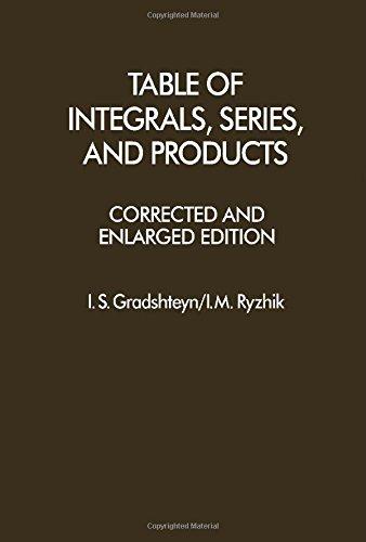 Table of Integrals, Series and Products