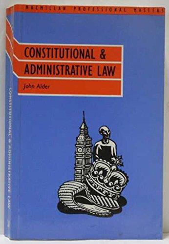 Constitutional and Administrative Law (Palgrave law masters)