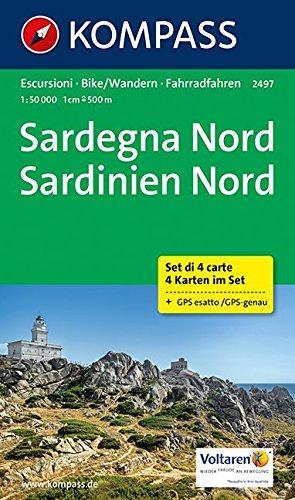 Sardegna Nord - Sardinien Nord: Wanderkarten-Set. GPS-genau. 1:50000 (KOMPASS-Wanderkarten, Band 2497)