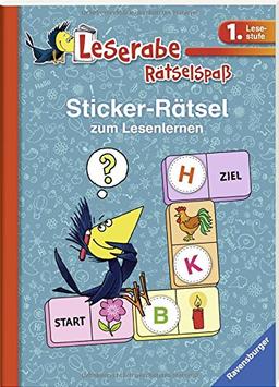 Sticker-Rätsel zum Lesenlernen (1. Lesestufe), blau (Leserabe - Rätselspaß)