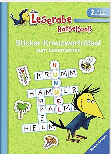 Sticker-Kreuzworträtsel (2. Lesestufe), grün (Leserabe - Rätselspaß)