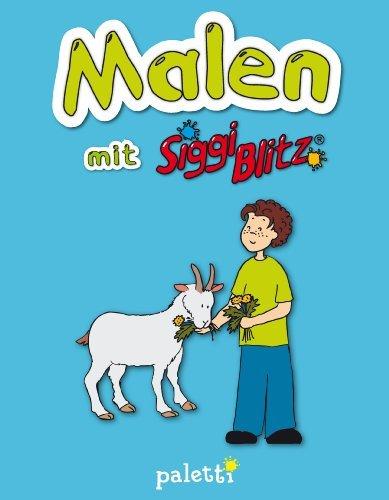 Malbuch - Siggi Blitz mit Ziege