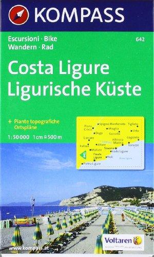 Costa Ligure - Ligurische Küste: Wanderkarte mit Radrouten und Ortsplänen. 1:50000