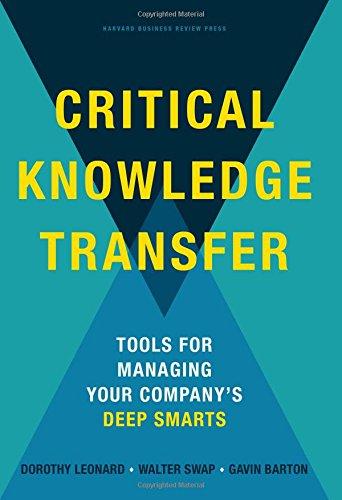 Critical Knowledge Transfer: Tools for Managing Your Company's Deep Smarts