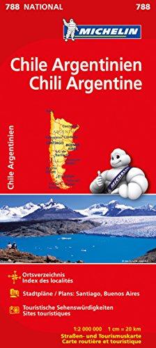 Michelin Chile Argentinien: Straßen- und Tourismuskarte 1:2.000.000 (MICHELIN Nationalkarten)