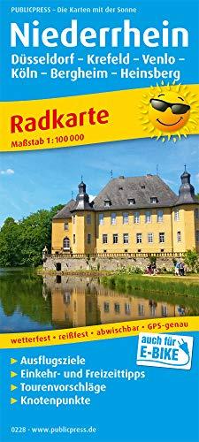 Niederrhein, Düsseldorf - Krefeld - Venlo - Köln - Bergheim - Heinsberg: Radkarte mit Ausflugszielen, Einkehr- & Freizeittipps, wetterfest, reissfest, abwischbar, GPS-genau. 1:100000 (Radkarte / RK)