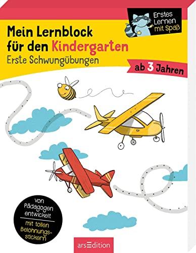 Mein Lernblock für den Kindergarten – Erste Schwungübungen: Nachfahr-Übungen und Schreibaufgaben als Vorbereitung auf die Vorschule. Von Pädagogen entwickelt – mit Belohnungsstickern – ab 3 Jahren