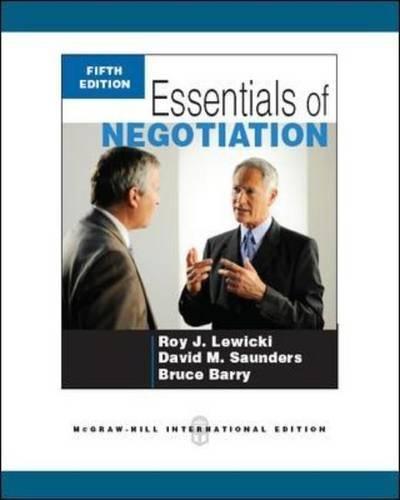 Essentials of Negotiation, International Edition