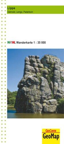 Wanderkarte Lippe, Detmold, Lemgo, Paderborn 1:35 000